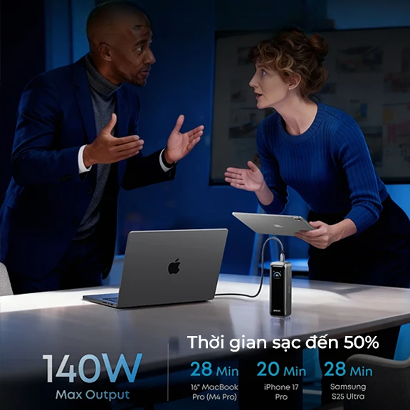 ⚡ Sạc nhanh 140W qua USB-C