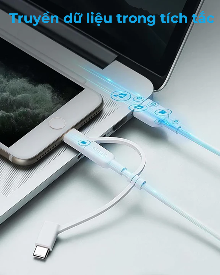 Cáp Anker PowerLine II A8436 3 in 1 - Ảnh 4